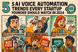 Illustration of ai robot speaking iconography in a digital communication grid setting, with a determined mood.
